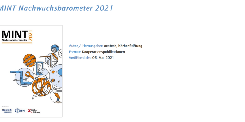 MINT Nachwuchsbarometer 2021 veröffentlicht Bild